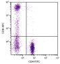 Human peripheral blood lymphocytes were stained with Mouse Anti-Human CD8-APC (SB Cat. No. 9536-11S) and Mouse Anti-Human CD4-FITC (SB Cat. No. 9522-02).