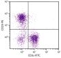 BALB/c mouse splenocytes were stained with Rat Anti-Mouse CD23-PE (SB Cat. No. 1585-09) and Rat Anti-Mouse CD3ε-FITC (SB Cat. No. 1535-02).